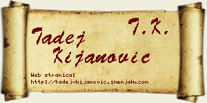 Tadej Kijanović vizit kartica